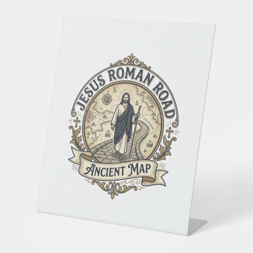 Jesus Roman Road Ancient Map Jesus Roman Road Anci Pedestal Sign