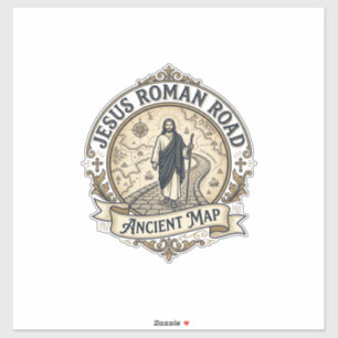 Jesus Roman Road Ancient Map Jesus Roman Road Anci Sticker