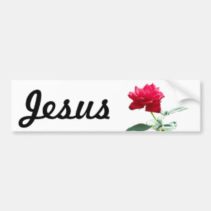 Jesus Rose Bumper Sticker