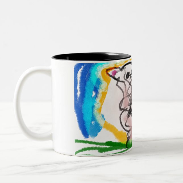 jesus rose from dead  Two-Tone coffee mug (Left)