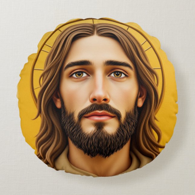 JESUS ROUND PILLOW (Front)