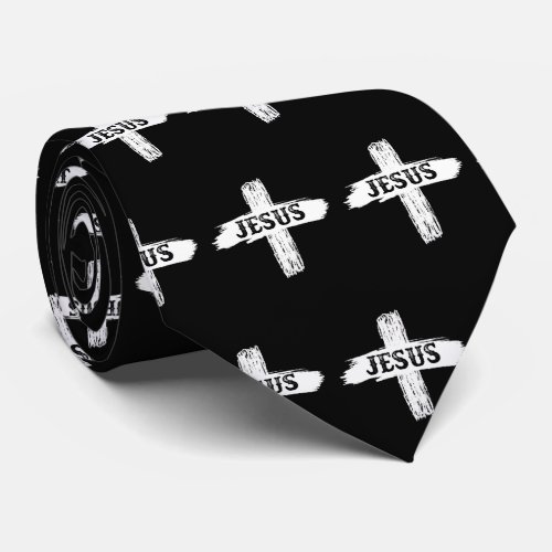 Jesus Rugged Cross Neck Tie