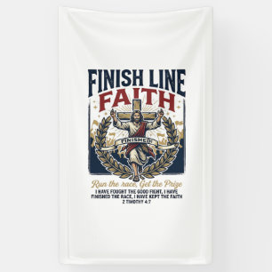 Jesus Running Marathon Vintage Shirt Christian Gra Banner