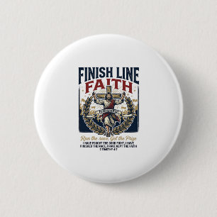 Jesus Running Marathon Vintage Shirt Christian Gra Button