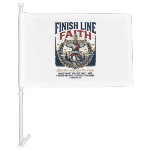 Jesus Running Marathon Vintage Shirt Christian Gra Car Flag