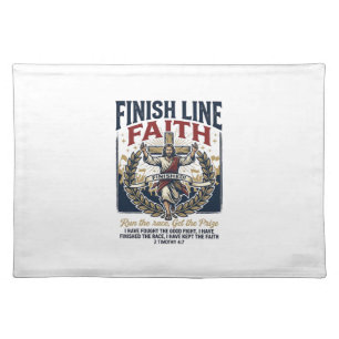 Jesus Running Marathon Vintage Shirt Christian Gra Cloth Placemat