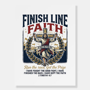 Jesus Running Marathon Vintage Shirt Christian Gra Foam Board
