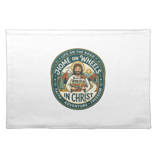 Jesus RV Camper Life Vintage Shirt Christian Graph Cloth Placemat