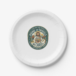 Jesus RV Camper Life Vintage Shirt Christian Graph Paper Plates