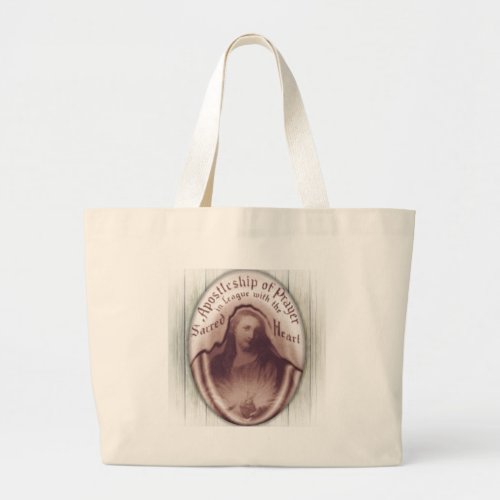 Jesus Sacred Heart Hanging Wall Plaque Icon Large Tote Bag