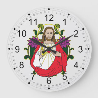 Jesus Sacred Heart Large Clock