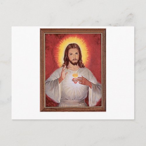 Jesus sacred heart postcard