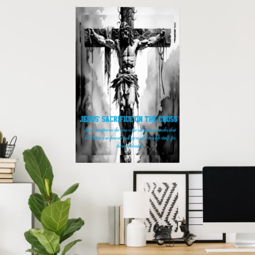 Jesus sacrifice on the cross poster