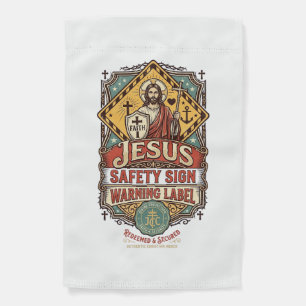 Jesus Safety Sign Warning Label Jesus Safety Sign