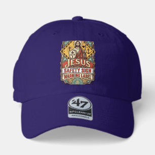 Jesus Safety Sign Warning Label Jesus Safety Sign 47 Brand Hat