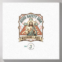 Jesus Safety Sign Warning Label Jesus Safety Sign