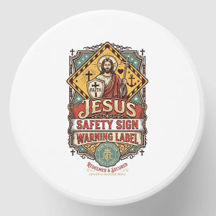 Jesus Safety Sign Warning Label Jesus Safety Sign Mini Candle Favors