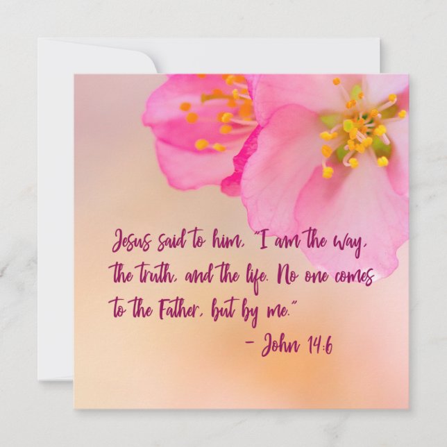 Jesus Said To Him Christian Floral Inspirational (Front)
