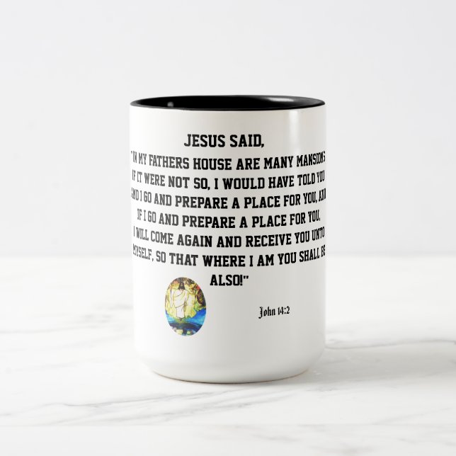 JESUS SAID   Two-Tone COFFEE MUG (Center)