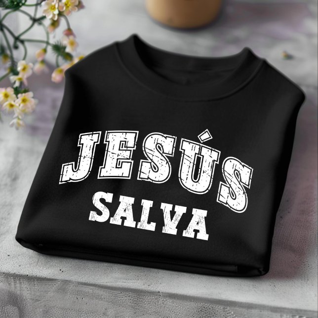 Jesús Salva Distressed Christian Spanish T-Shirt (Creator Uploaded)