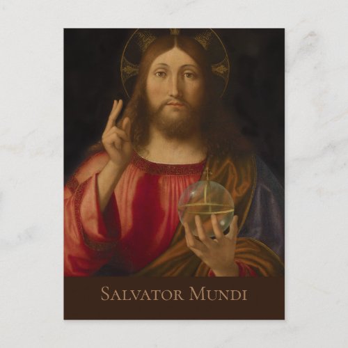 Jesus Salvator mundi Andrea Previtali CC0985 Postcard