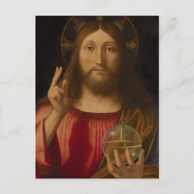 Jesus Salvator mundi Andrea Previtali CC0986 Postcard (Front)