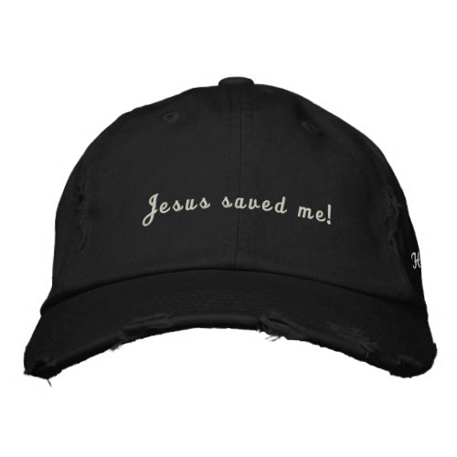 Jesus saved me Hallelujah Embroidered Baseball Cap