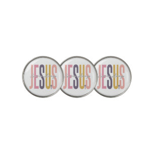 Jesus saves always Easter Christian Cross spring Golf Ball Marker