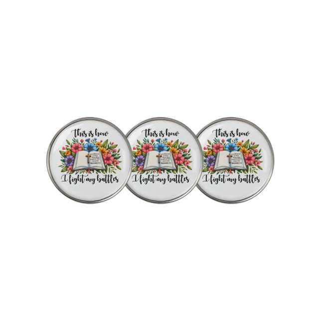 Jesus saves always Easter Christian Cross spring Golf Ball Marker (3 Up)