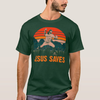 Jesus Saves Baseball Jesus T-Shirt