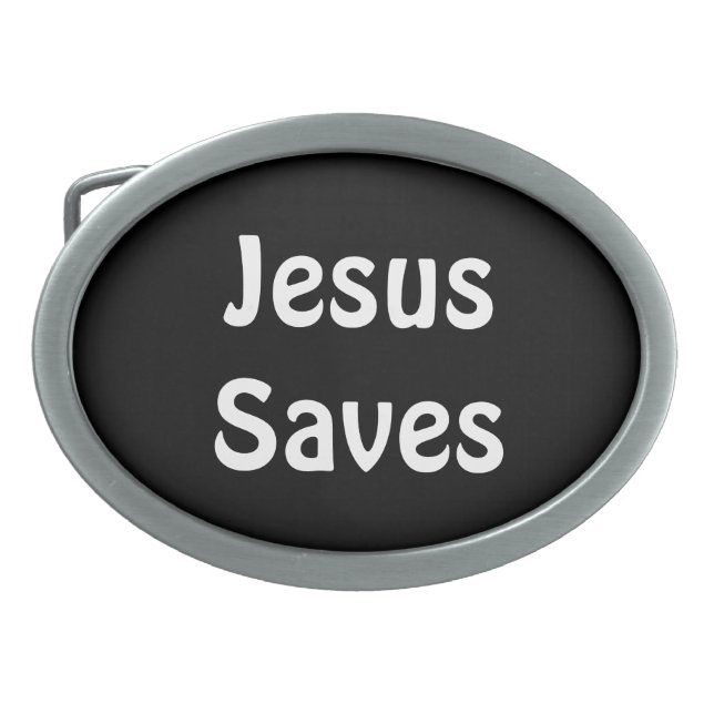 Jesus Saves Belt Buckle (Front)