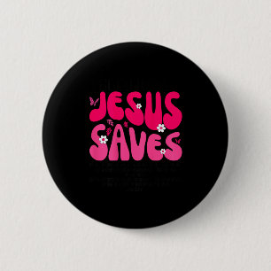 Jesus Saves Bible Verse Christian Faith Religious  Button