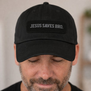 Jesus Saves Bro. Black Modern Patch