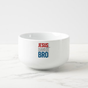 Jesus Saves Bro Christian Typography T-Shirt Desig Soup Mug