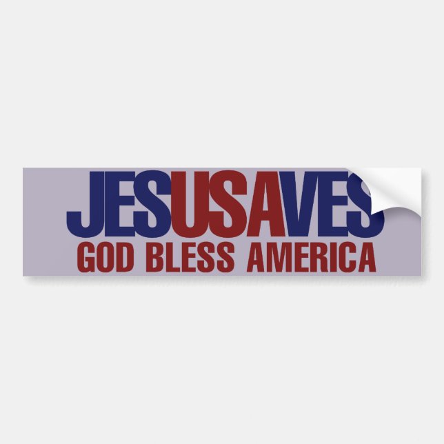 Jesus Saves Bumper Sticker (Front)