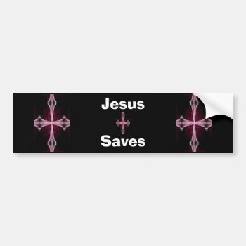 Jesus Saves Bumper Sticker by charlynsun at Zazzle
