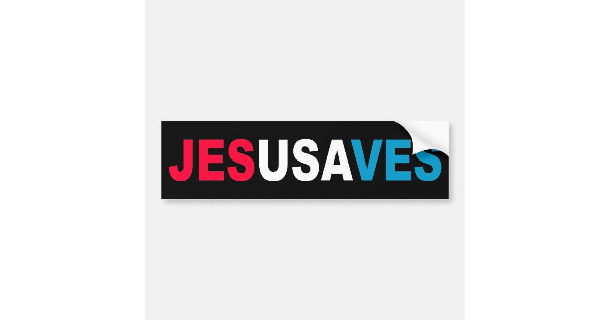 JESUS SAVES BUMPER STICKER Zazzle