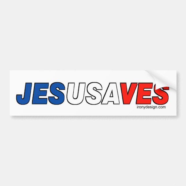 Jesus Saves Bumper Sticker (Front)