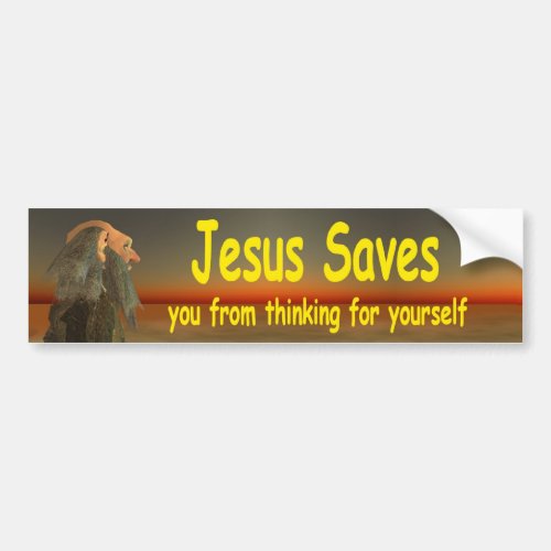 jesus saves bumper sticker