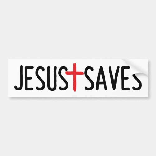 JESUS SAVES BUMPER STICKER