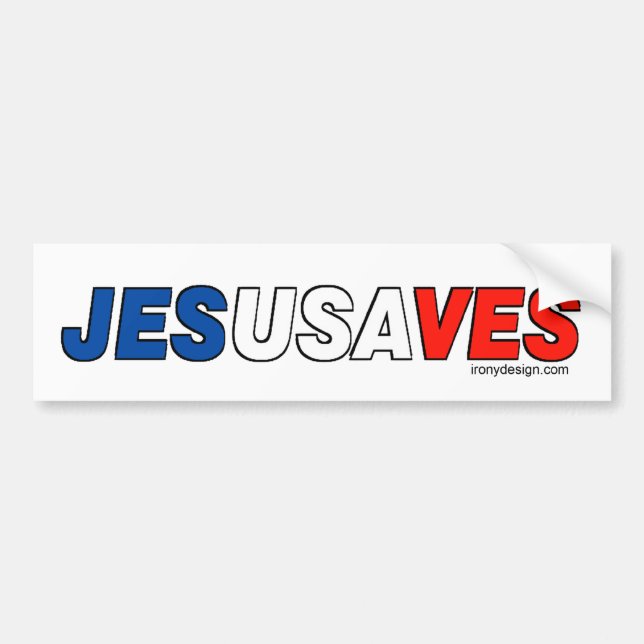 Jesus Saves Bumperstickers Bumper Sticker (Front)