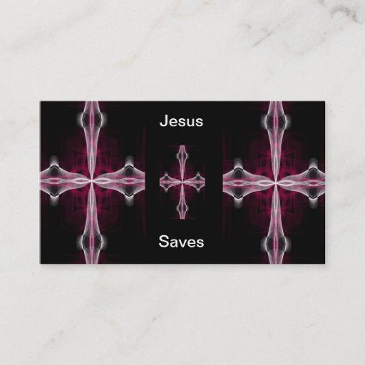 Customizable Jesus Saves business cards
