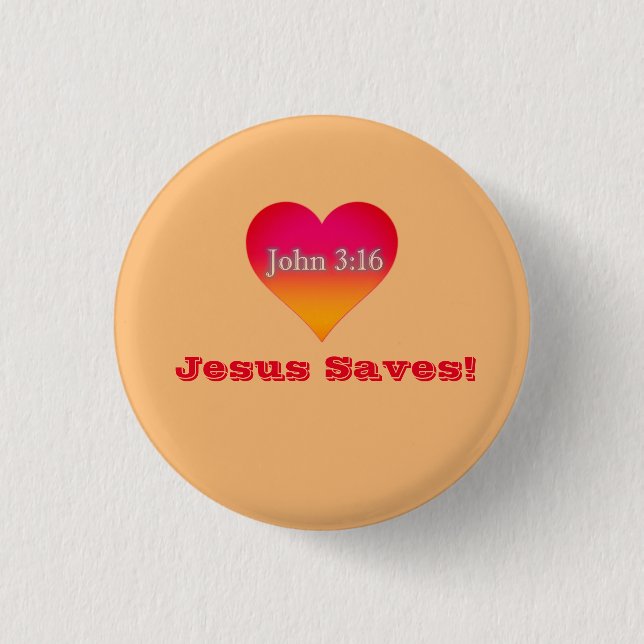Jesus Saves! Button (Front)