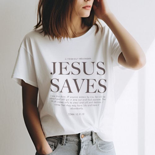 Jesus Saves  Christian Aesthetic Unisex Apparel T T_Shirt