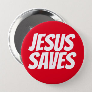 Jesus Saves Christian Button