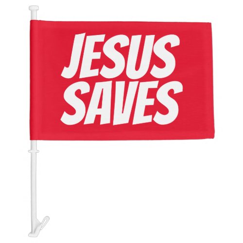 Jesus Saves Christian Car Flag