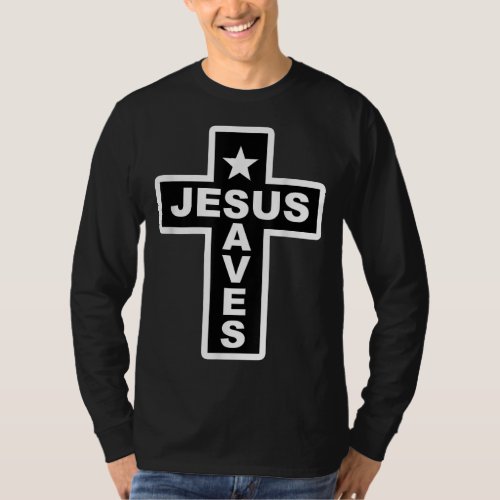 Jesus Saves Christian Faith Bible Cross T_Shirt