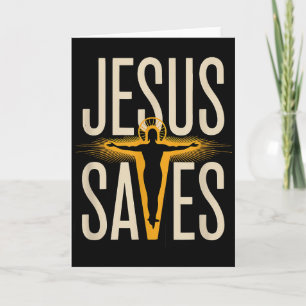 Jesus Saves Christian Faith Devotion Believer Card