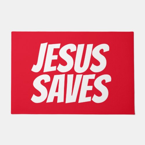 Jesus Saves Christian Front Doormat