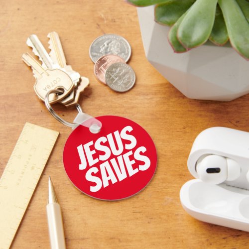Jesus Saves Christian Keychain